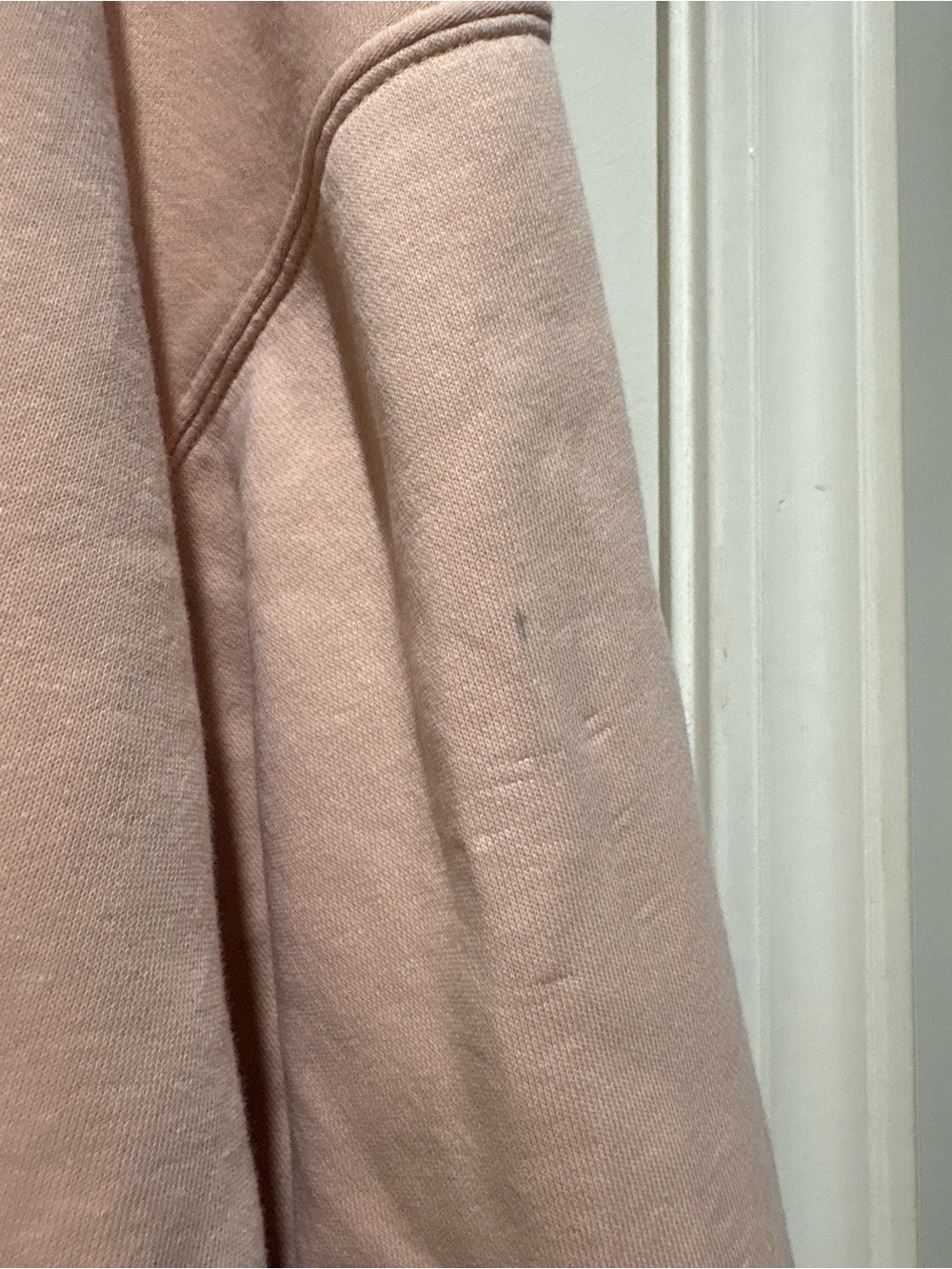Nike Women’s Oversized Cropped Hoodie Blush Pink Swoosh Sweatshirt M - Picture 8 of 8